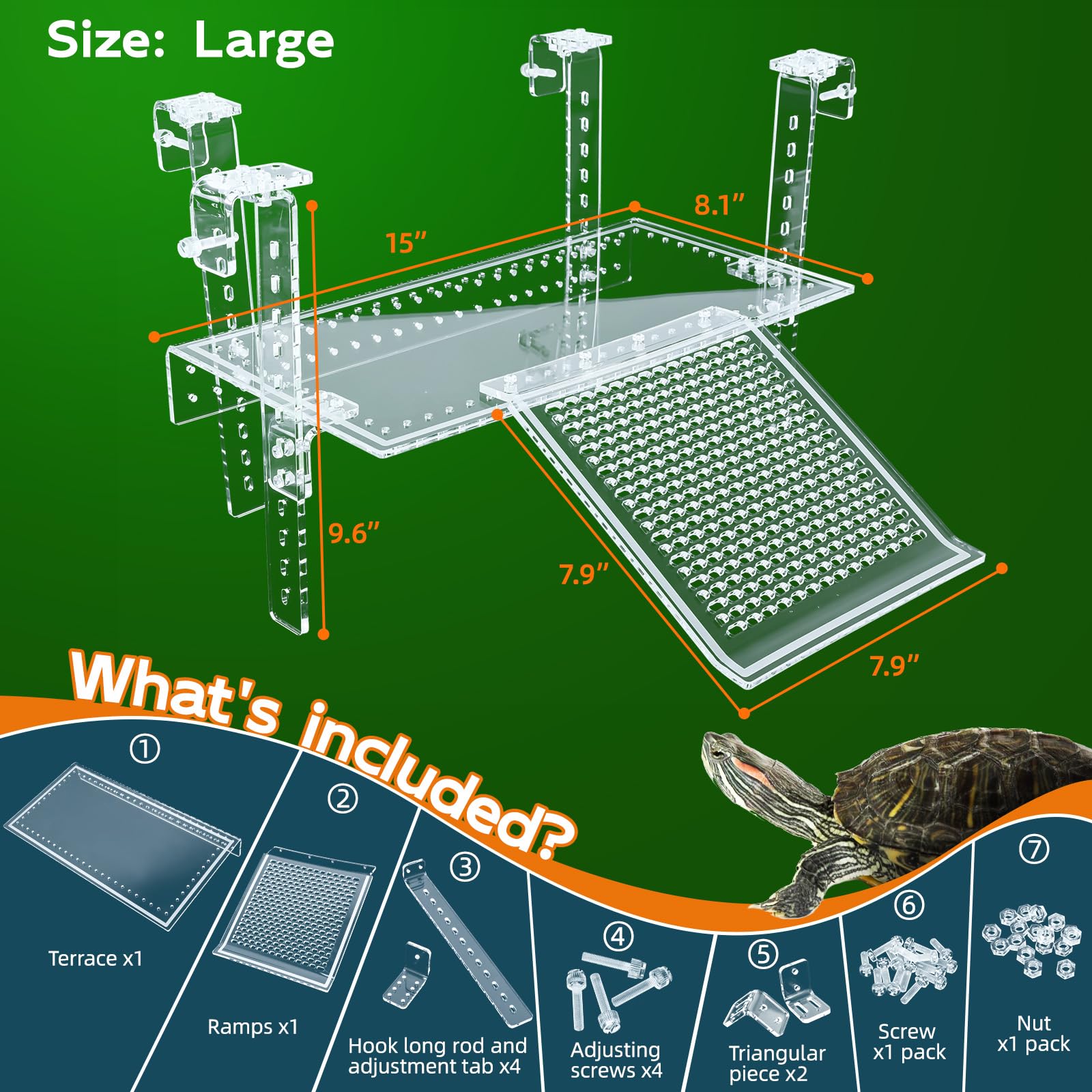 Wedoelsim Hanging Turtle Dock climbing ramps enable versatile climbing access.