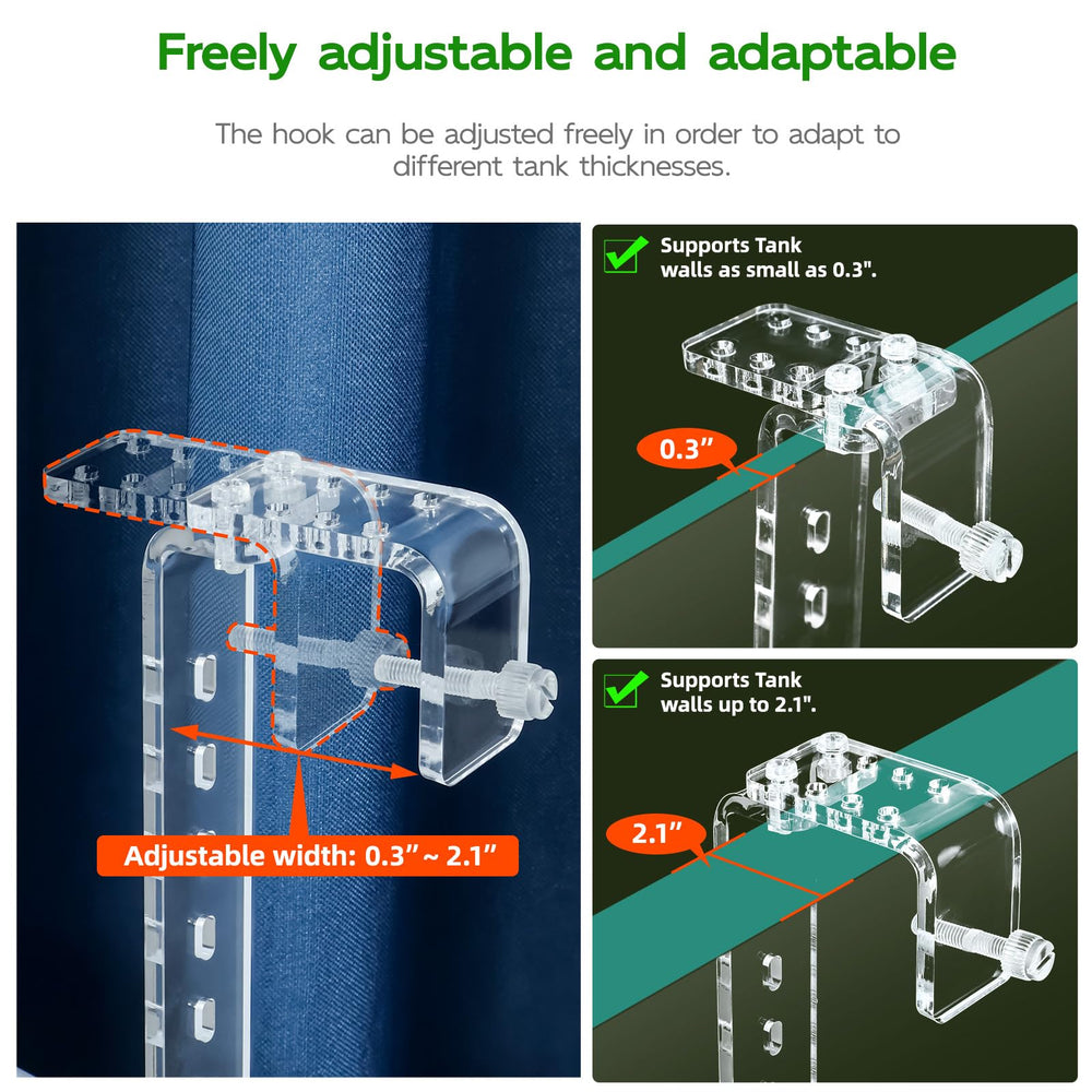 Wedoelsim Hanging Turtle Dock height-adjustment shows adaptable water levels.