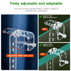 Wedoelsim Hanging Turtle Dock height-adjustment shows adaptable water levels.