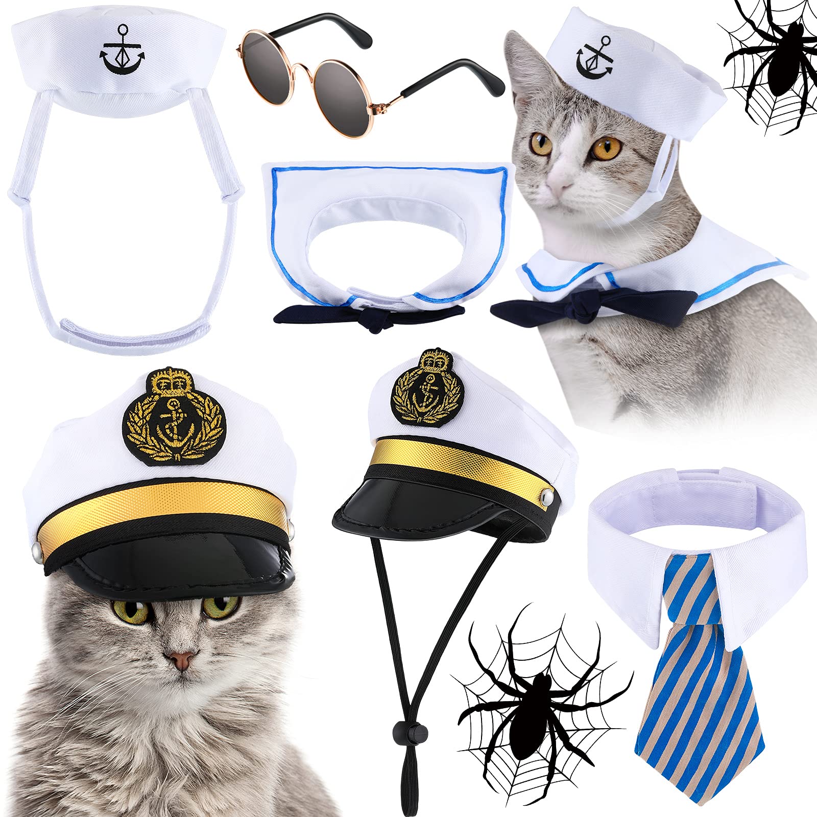 Weewooday captain hat for pets adds nautical flair for festive photos