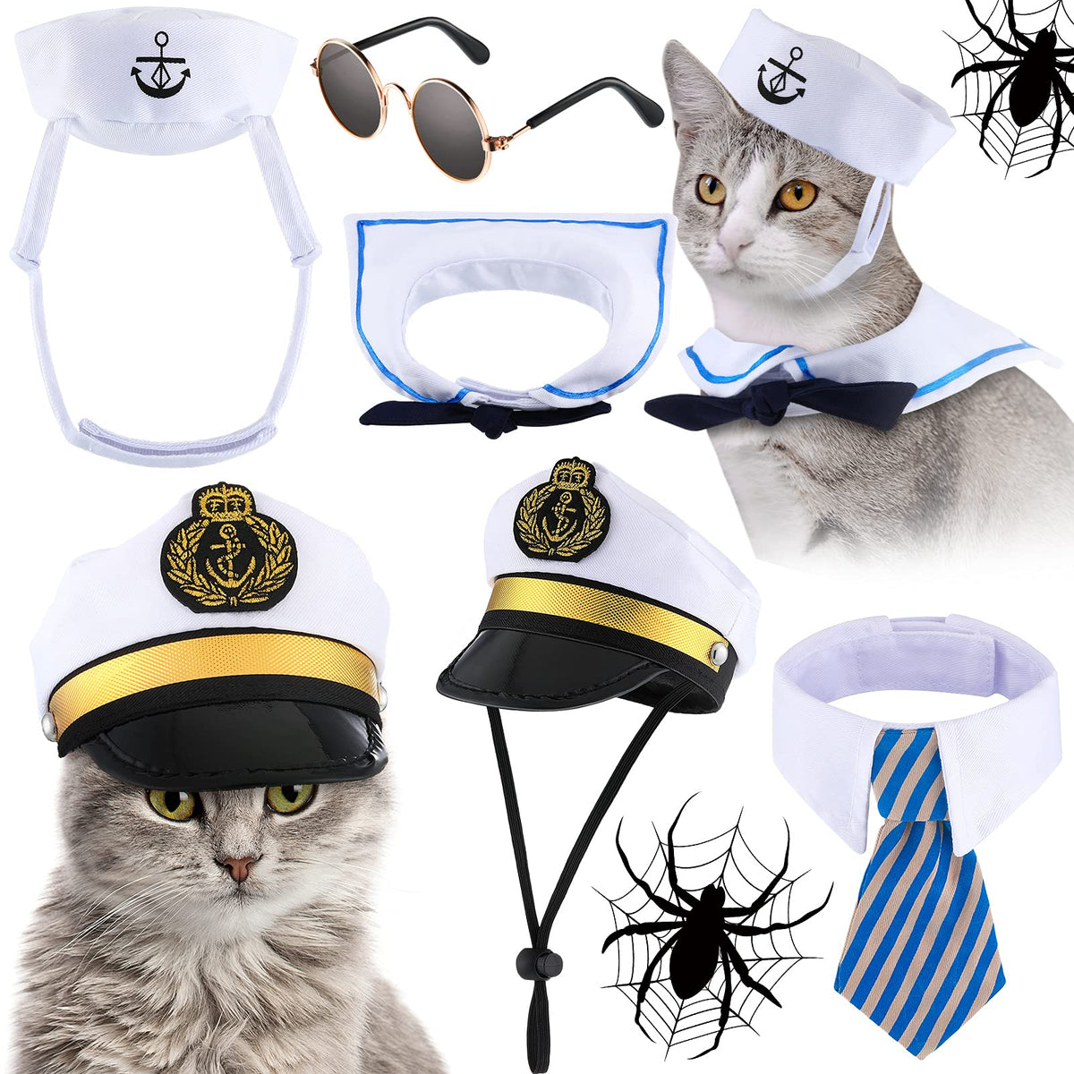 Weewooday captain hat for pets adds nautical flair for festive photos