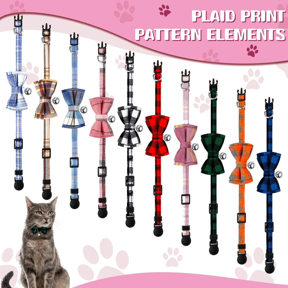 Weewooday cat collar with removable bow tie, adjustable fit for different neck sizes.