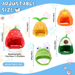 Weewooday strawberry-style cat hat brings playful vibes and snug plush material.