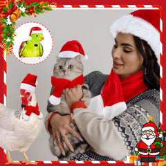 Weewooday chicken Santa hat with adjustable chin strap for secure fit.