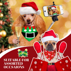 Weewooday Christmas dog bandana breathable polyester keeps pets comfortable