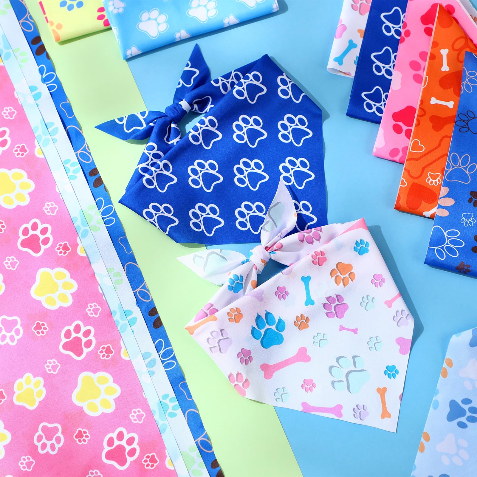 Weewooday dog bandana soft polyester fabric enables easy washing and care