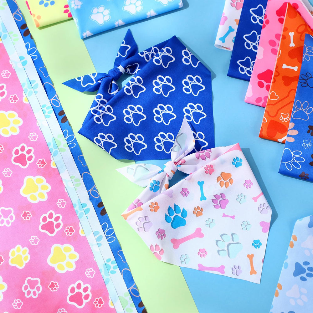 Weewooday dog bandana soft polyester fabric enables easy washing and care
