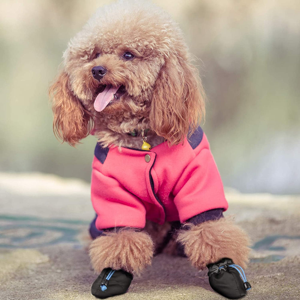 Weewooday anti-slip sole dog boots help prevent slips on slick surfaces