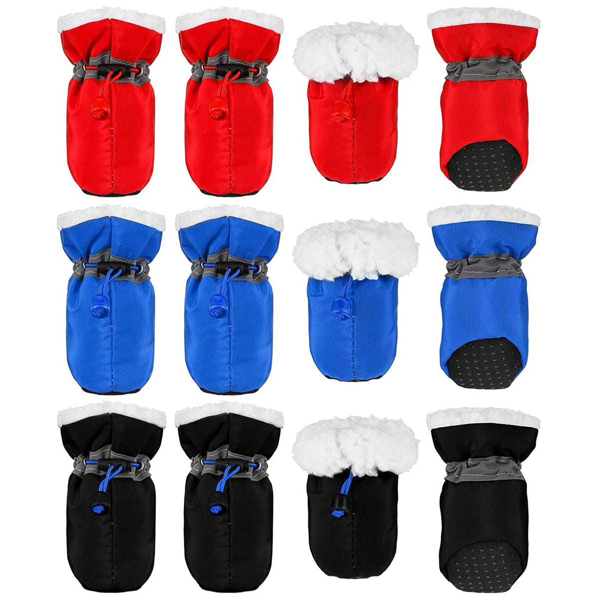 Weewooday dog boots pack of 12 keeps paws protected for daily outings
