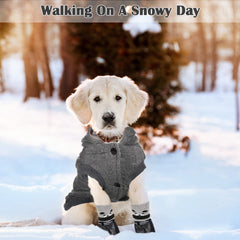 Weewooday dog paw protectors gray—anti-slip protection on slick floors