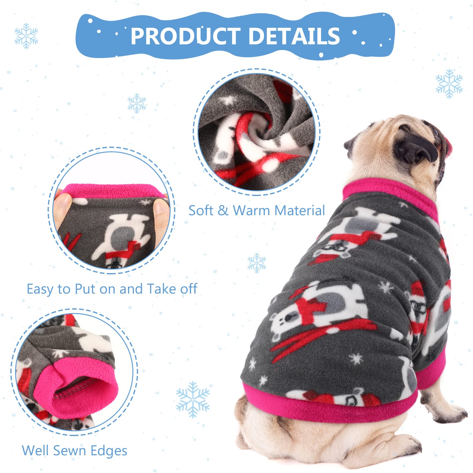 Weewooday dog sweater slip-on design for quick dressing and comfort