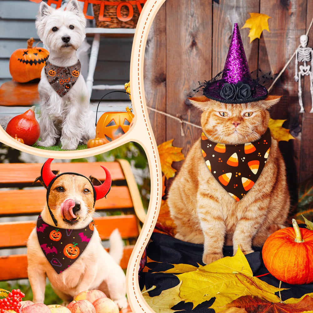 Weewooday skull design bandana adds edgy flair to pet costumes.