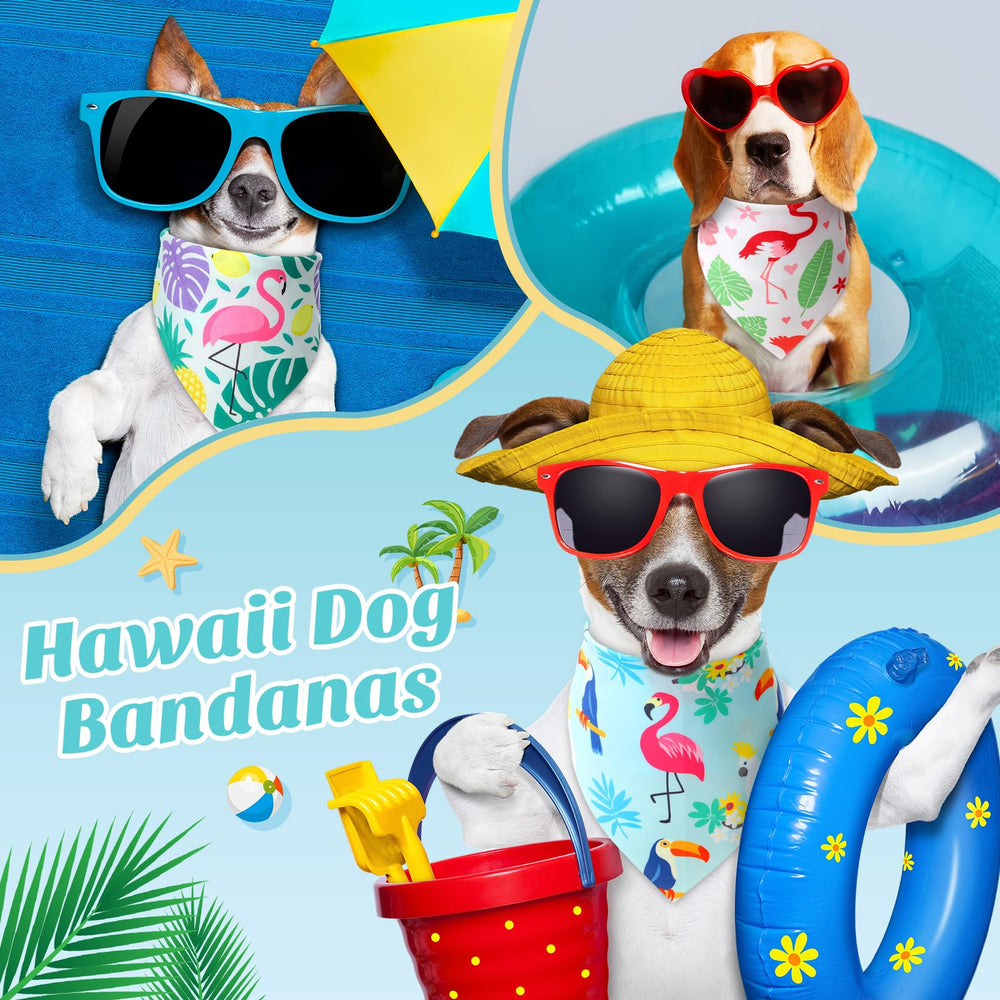 Weewooday dog bandana coconut leaves print for tropical photo props