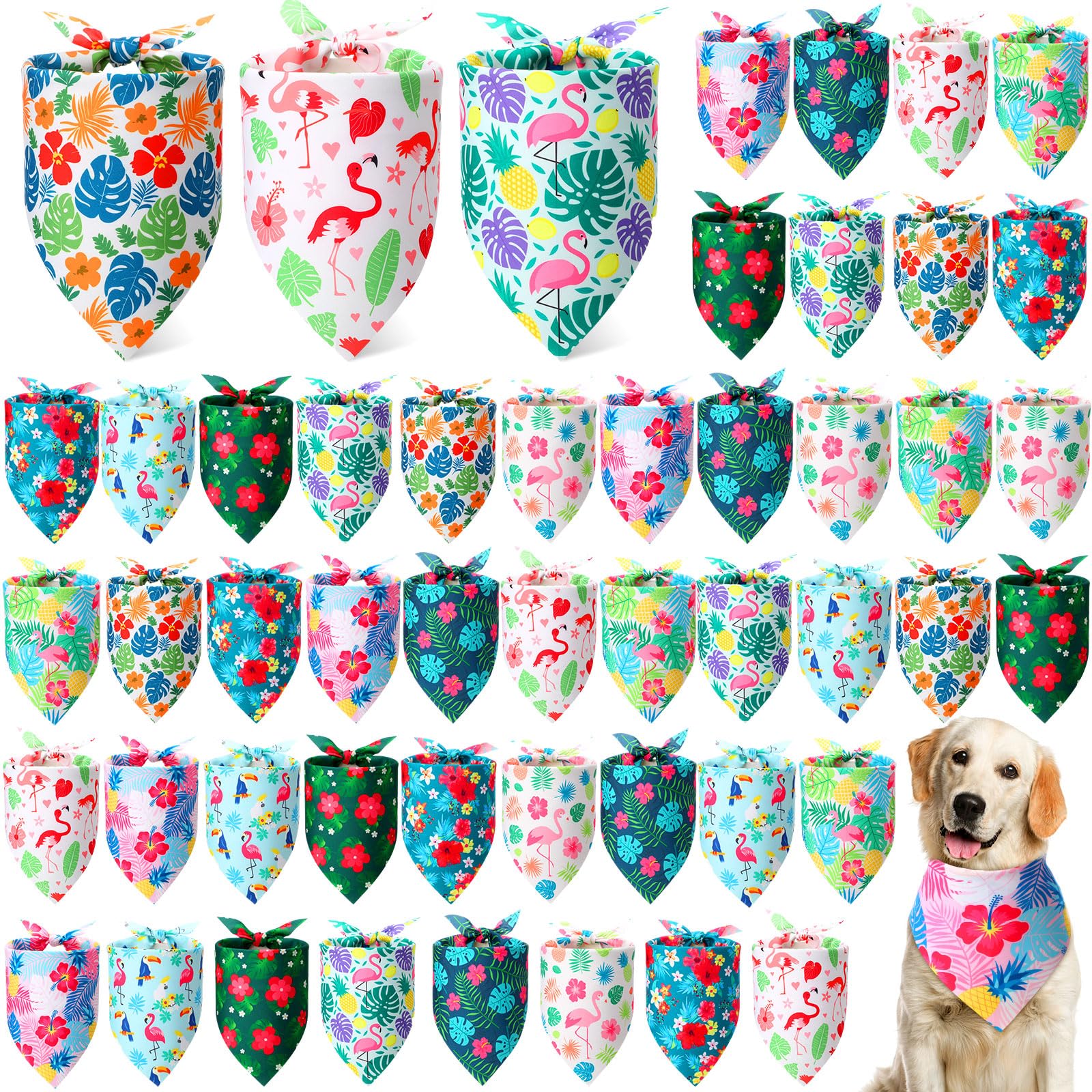 Weewooday Hawaiian dog bandanas pack designs for stylish summer photoshoots