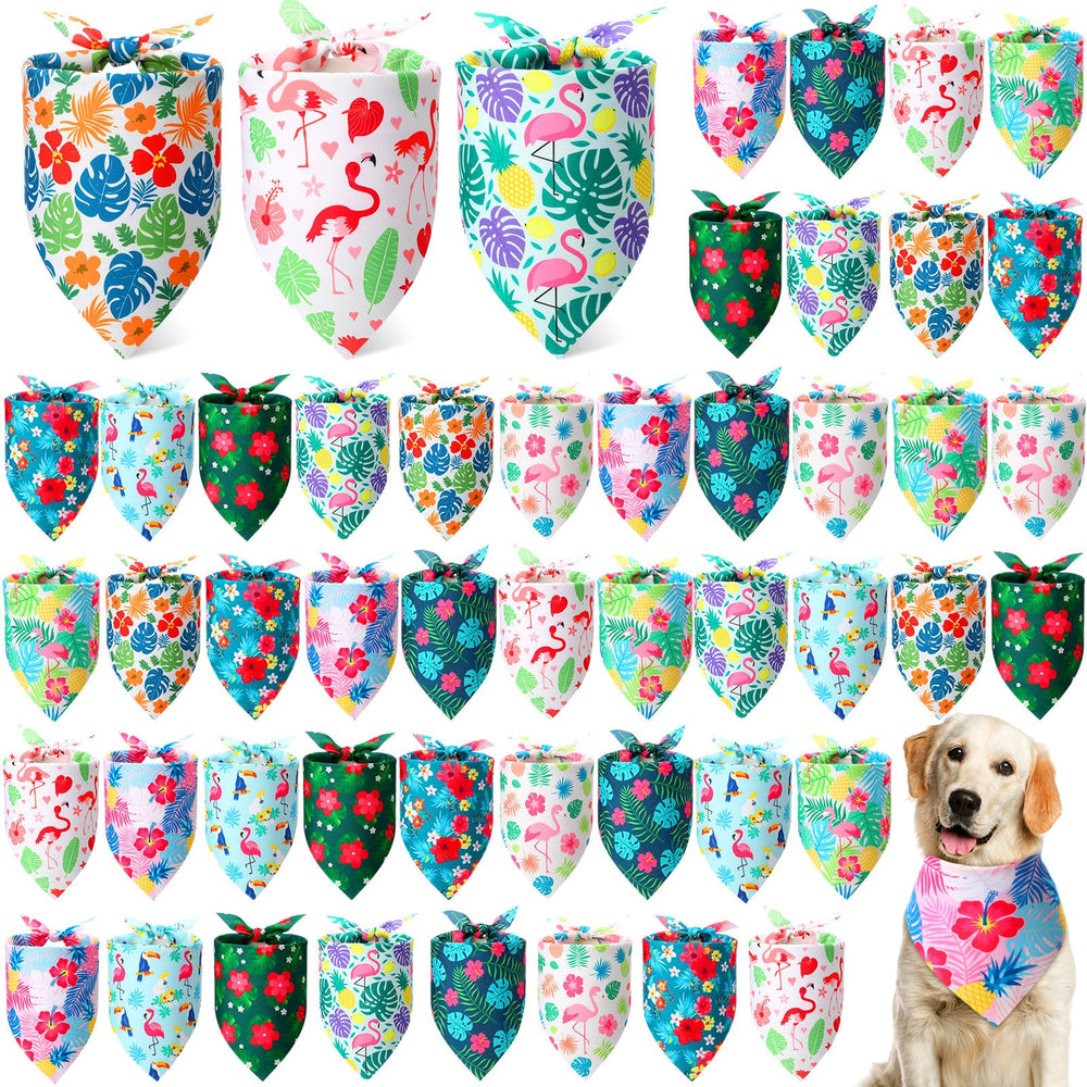 Weewooday Hawaiian dog bandanas pack designs for stylish summer photoshoots