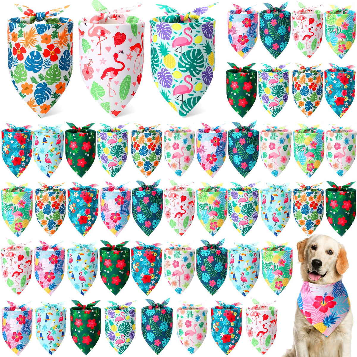 Weewooday Hawaiian dog bandanas pack designs for stylish summer photoshoots