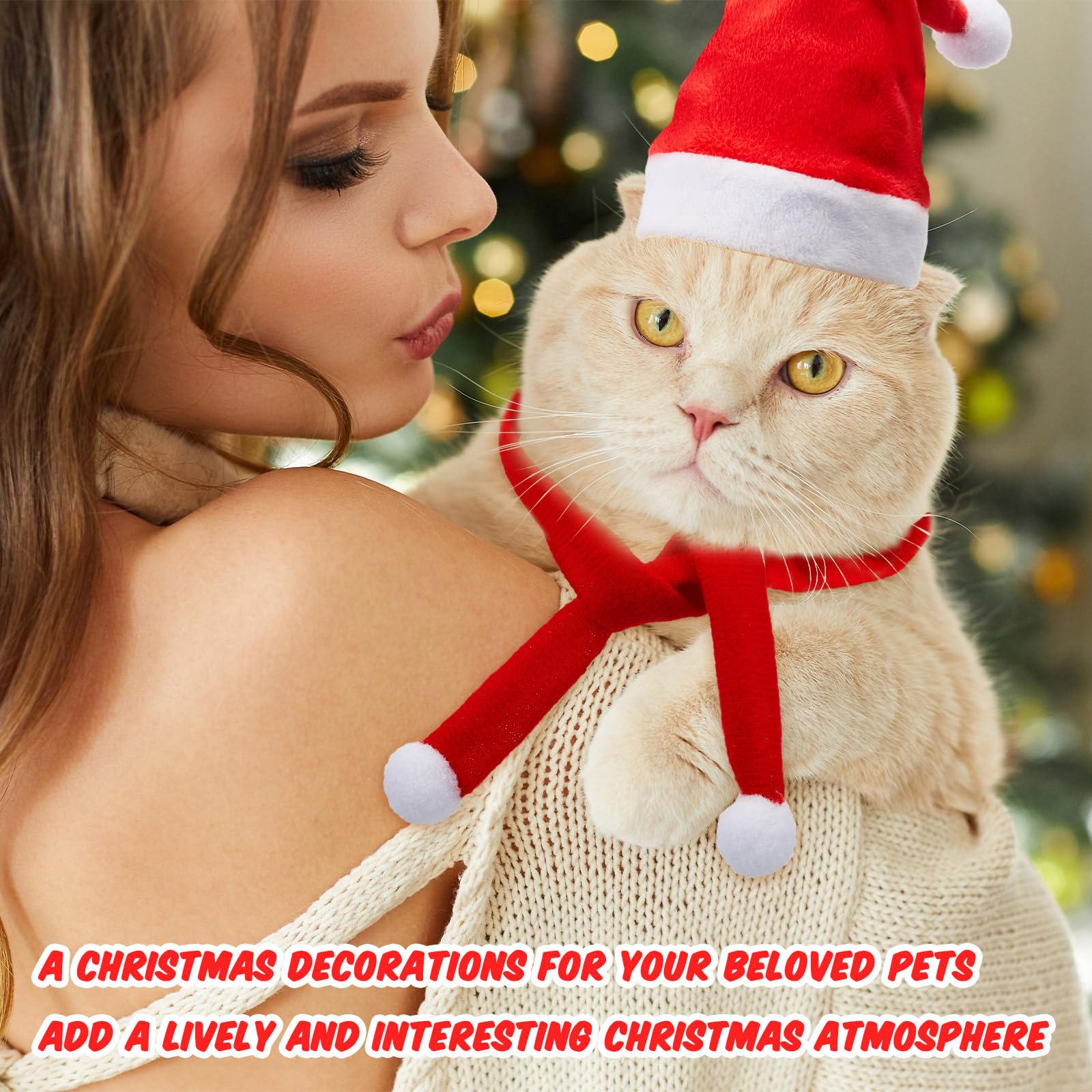 Weewooday pet scarf set offers color coordination for Christmas gatherings and photos.