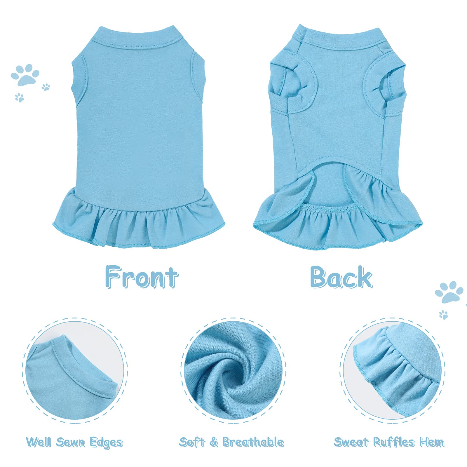 Weewooday six-piece dog dress black, versatile chic look for events