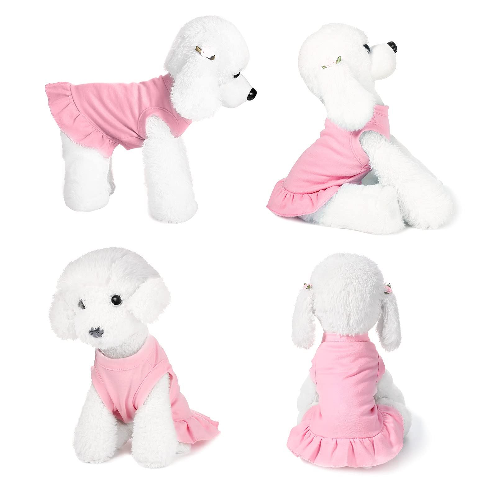 Weewooday six-piece dog dress purple, soft fabric for warm-day outings