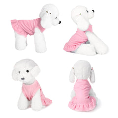 Weewooday six-piece dog dress purple, soft fabric for warm-day outings