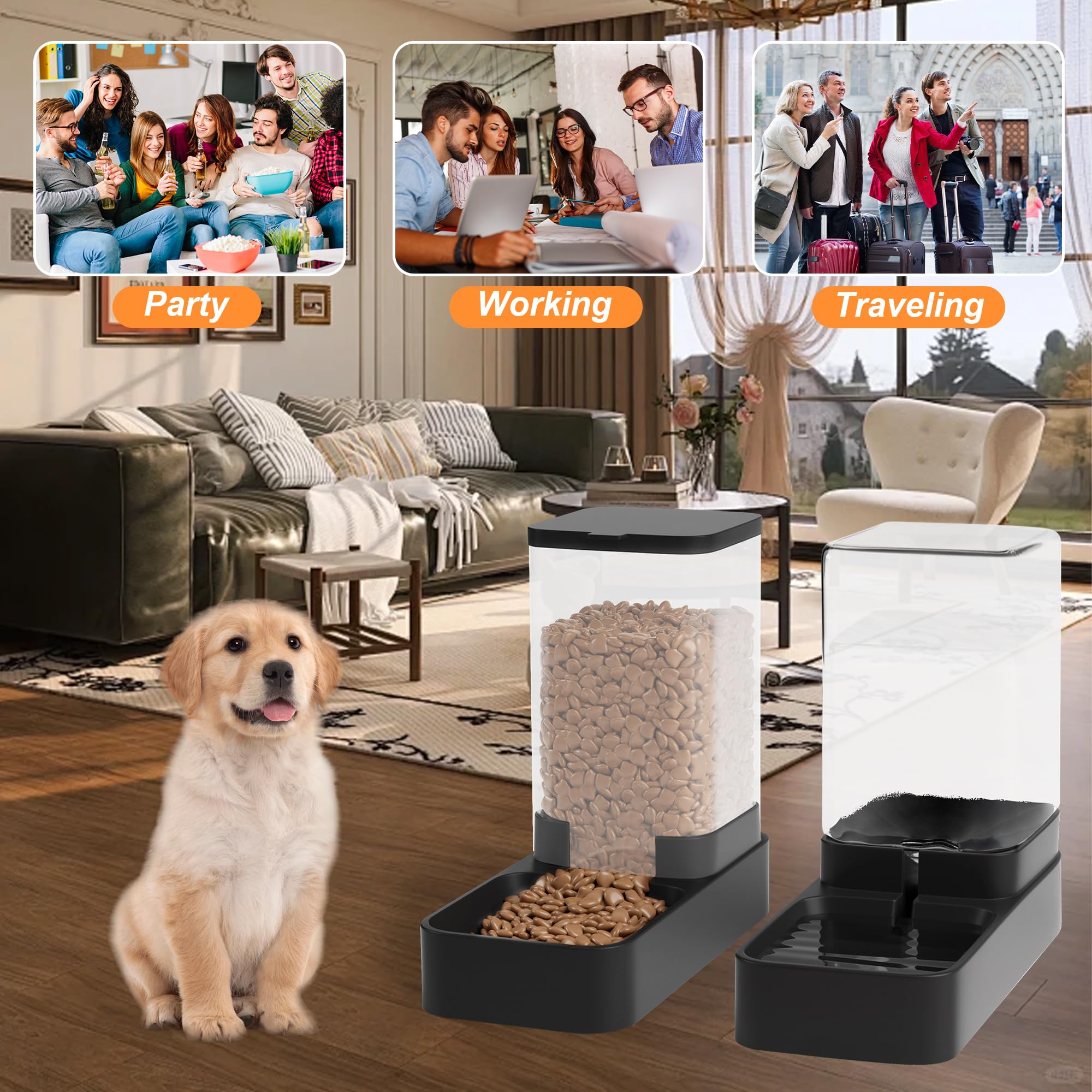 Wefeedy pet-feeder-set-black offers simple setup for cats and dogs.