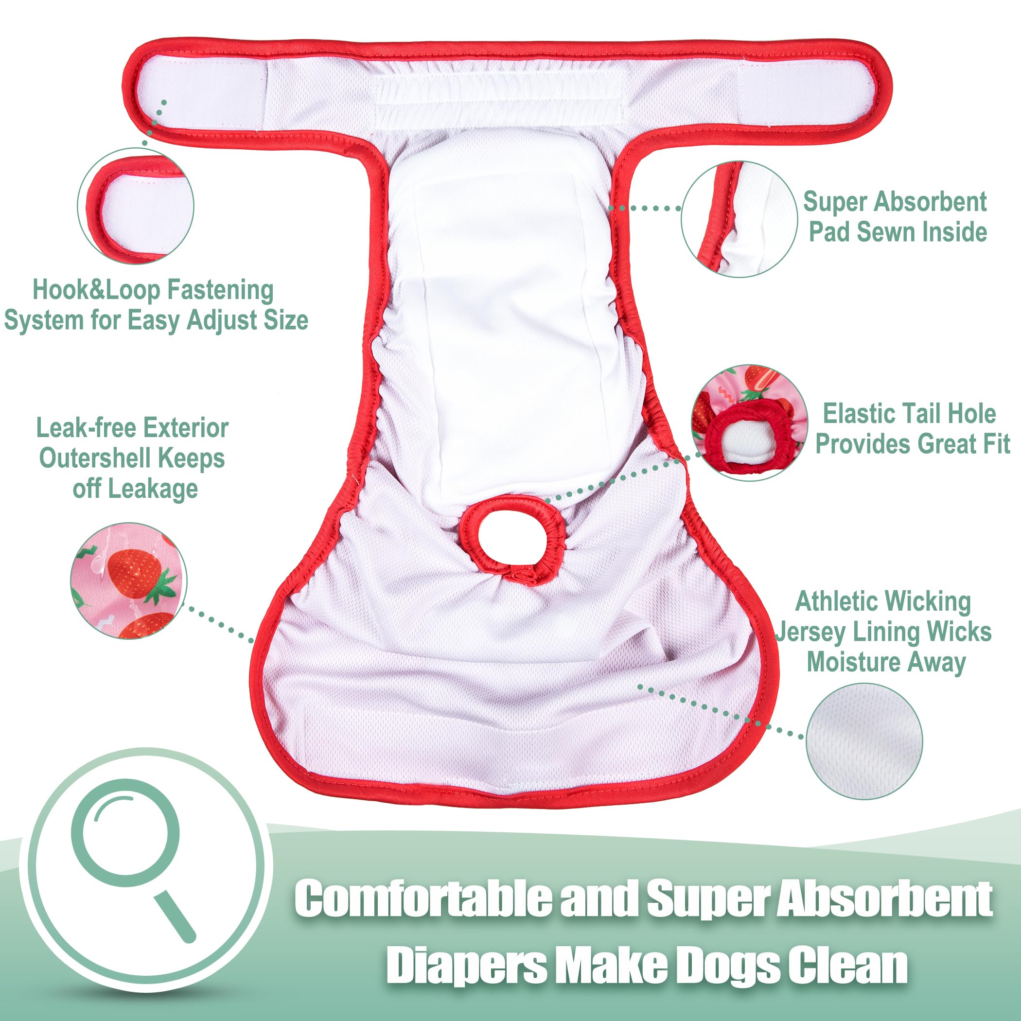 wegreeco adjustable-closure closeup shows easy fur-friendly securing for a snug fit.