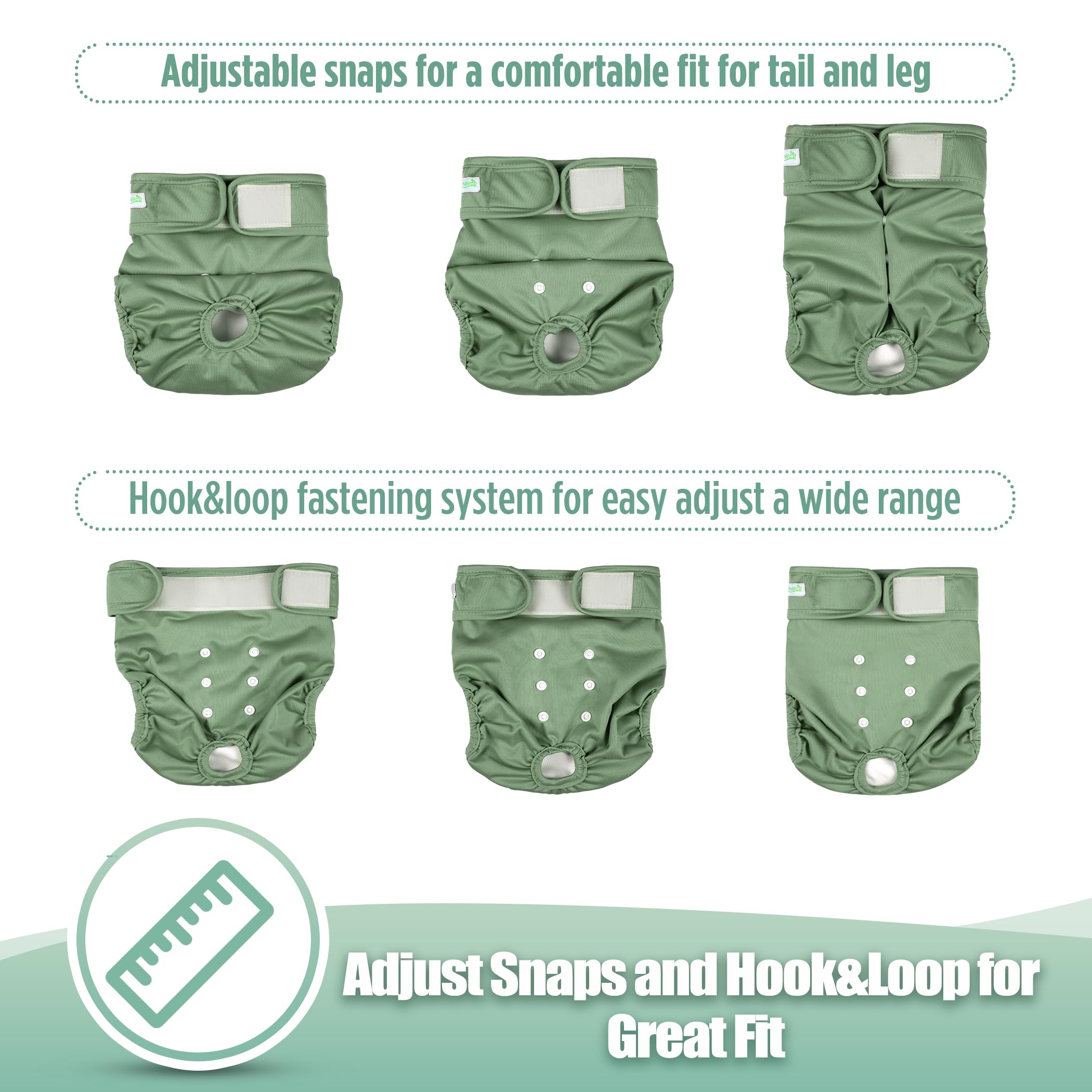 Wegreeco dog diapers with wickquick core absorbency for rapid moisture capture.