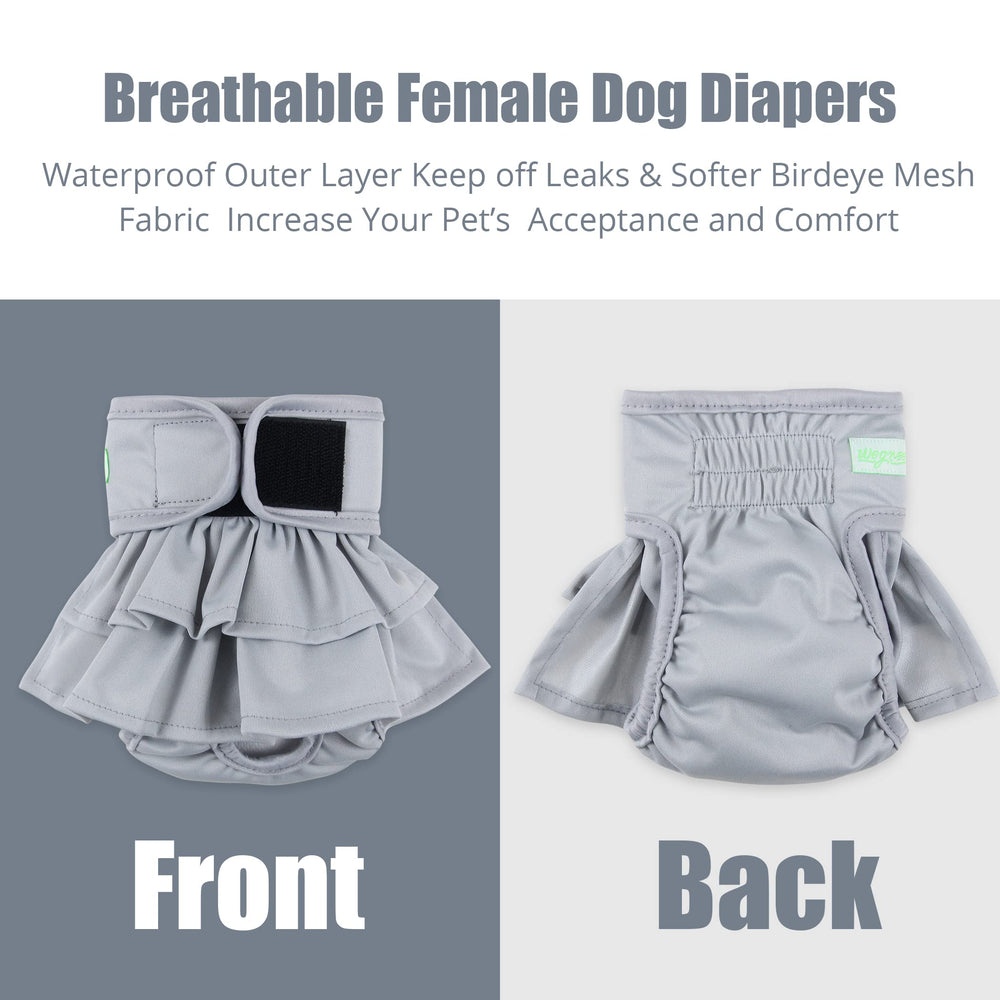 Wegreeco skirt-design diapers add cute style while staying functional.