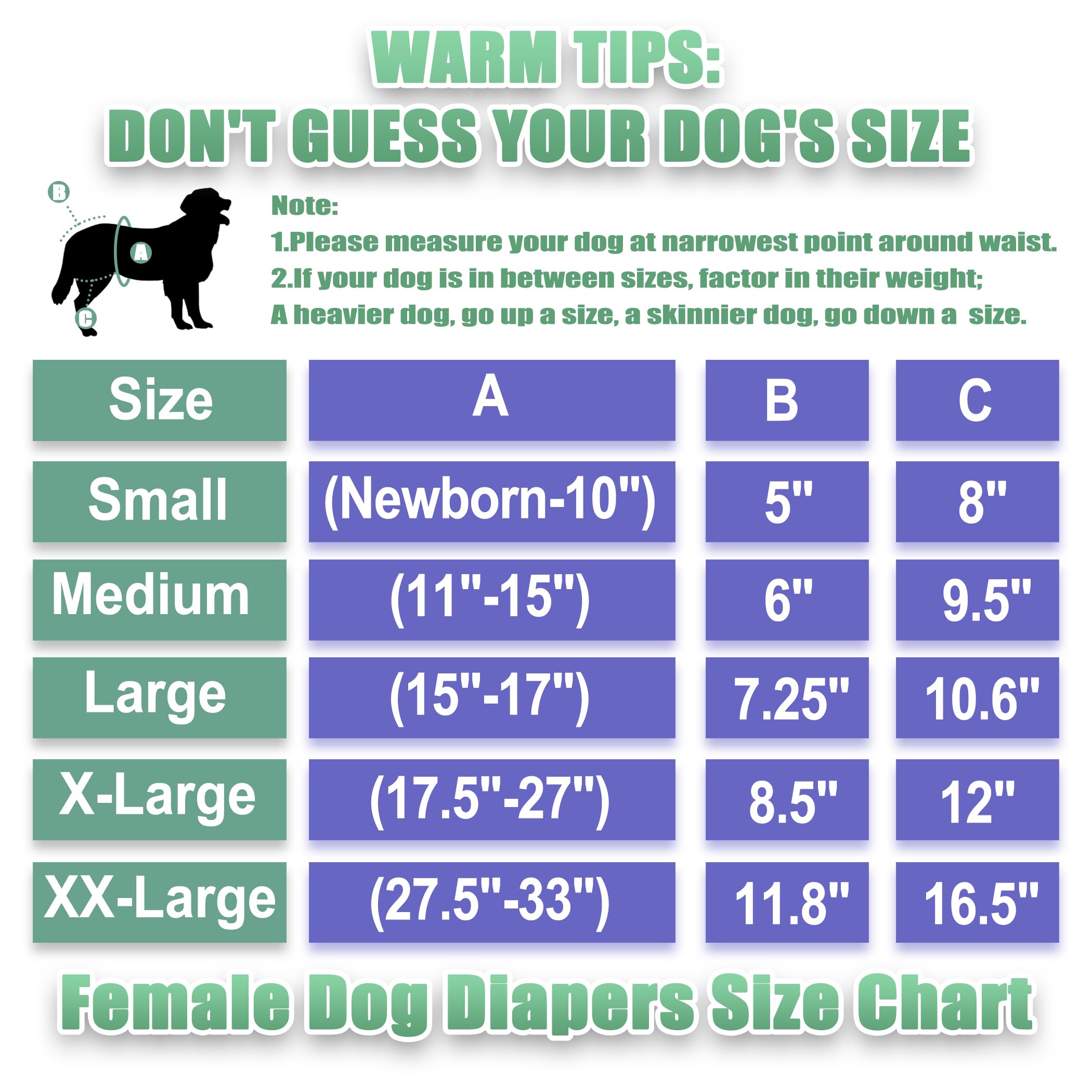 Wegreeco washable dog diapers soft outer layer delivers leak-proof protection.