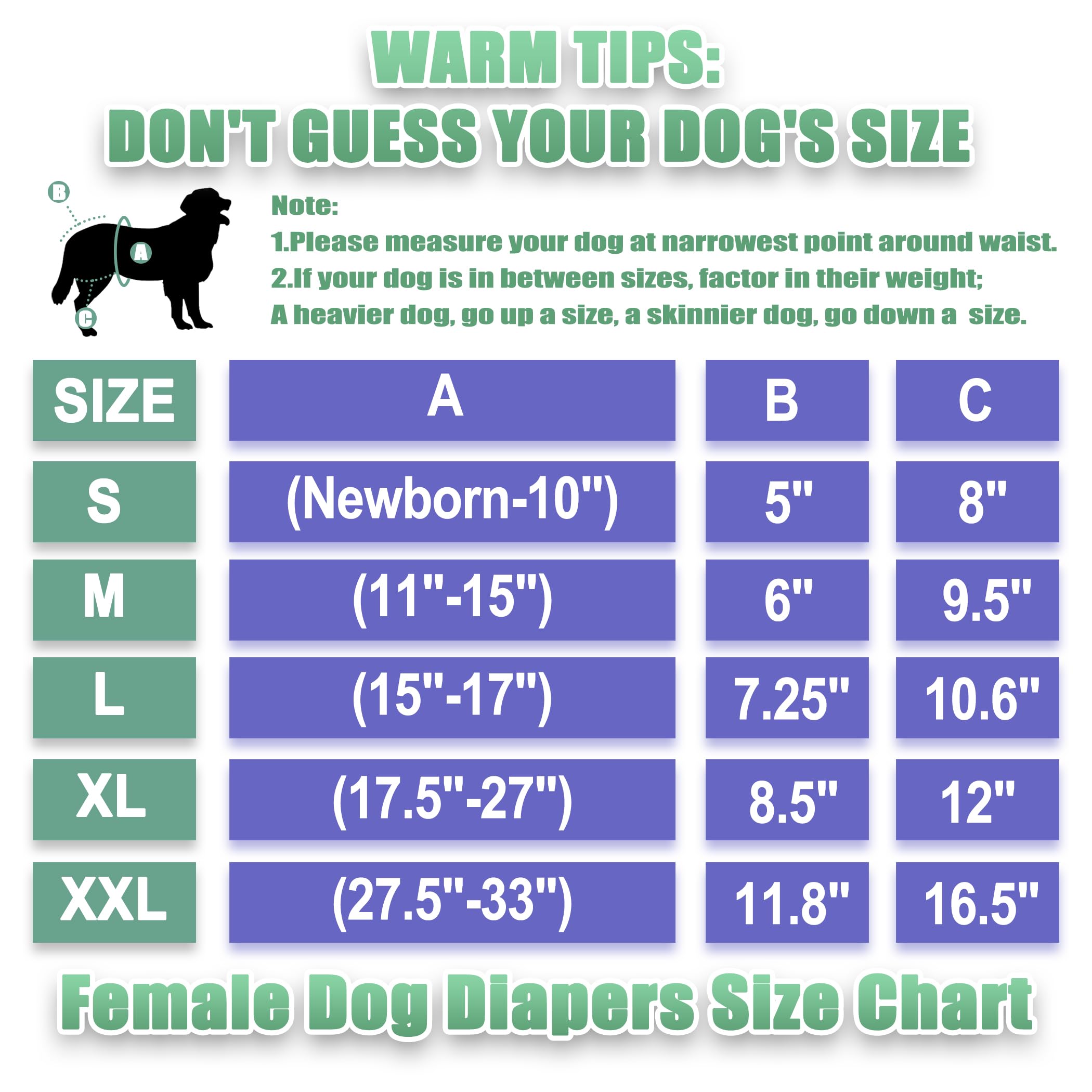 Wegreeco female dog diapers adjustable tail hole for precise fit
