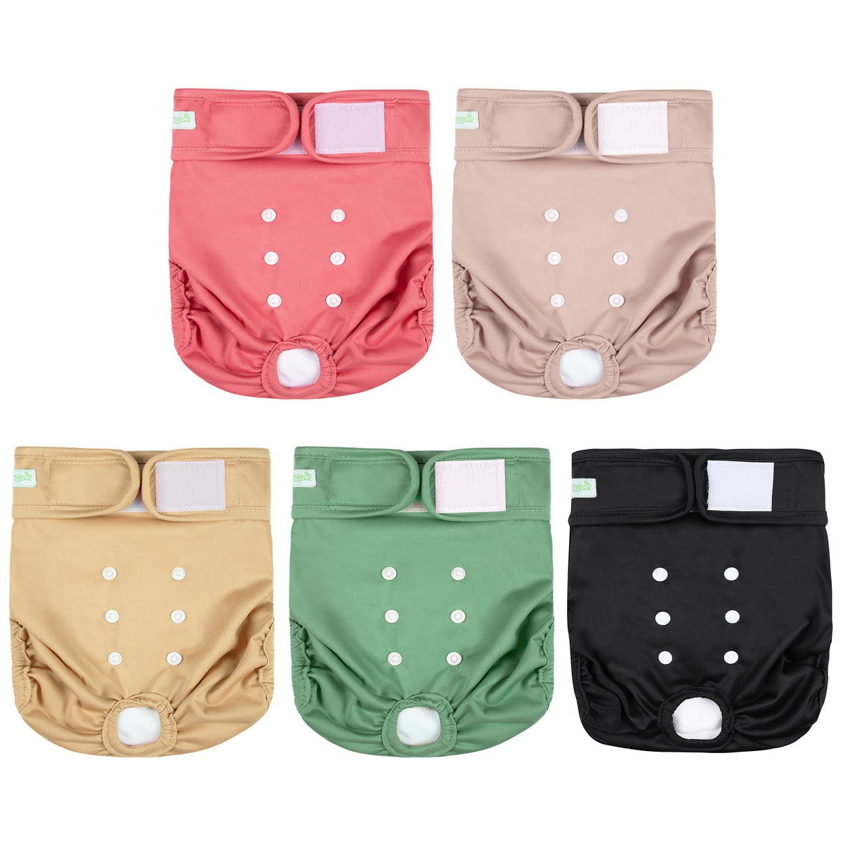 Wegreeco female dog diapers close-up shows absorbent core for leak control