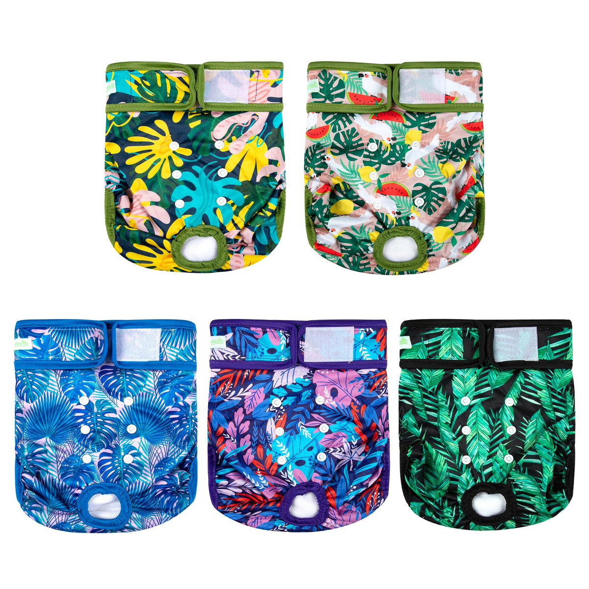 Wegreeco Leaf dog diapers small-size fit offer secure coverage for petite female dogs.