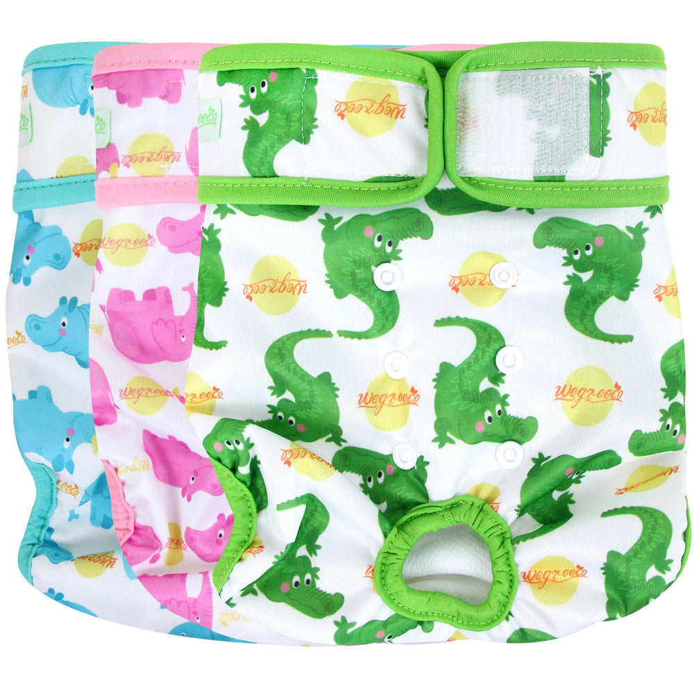 Wegreeco luxury dog diapers XL pack in fashion colors for large dogs.
