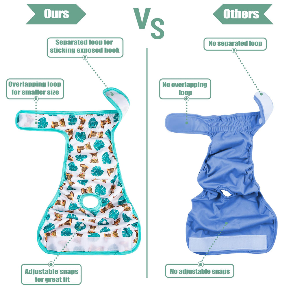 Wegreeco reusable dog diapers inner layer close-up emphasizes soft comfort.