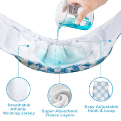 Wegreeco dog diaper set blue checkerboard shows soft inner jersey comfort