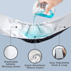 Wegreeco diaper inner jersey fabric wicks moisture for drier wear.
