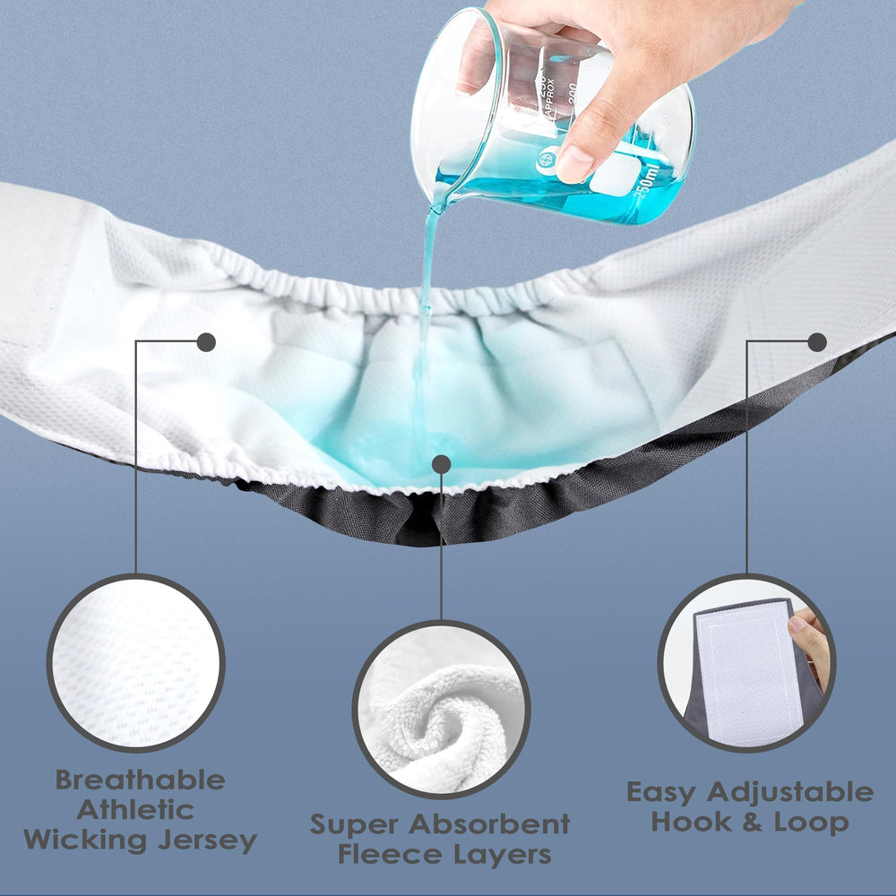 Wegreeco belly band on dog demonstrates secure fit and odor containment