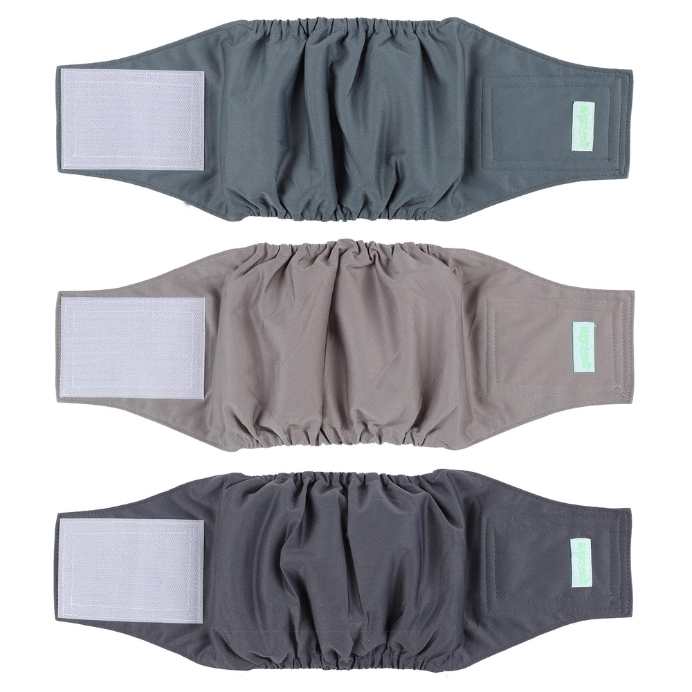 Wegreeco washable male dog belly band pattern closeup showing leak-free protection