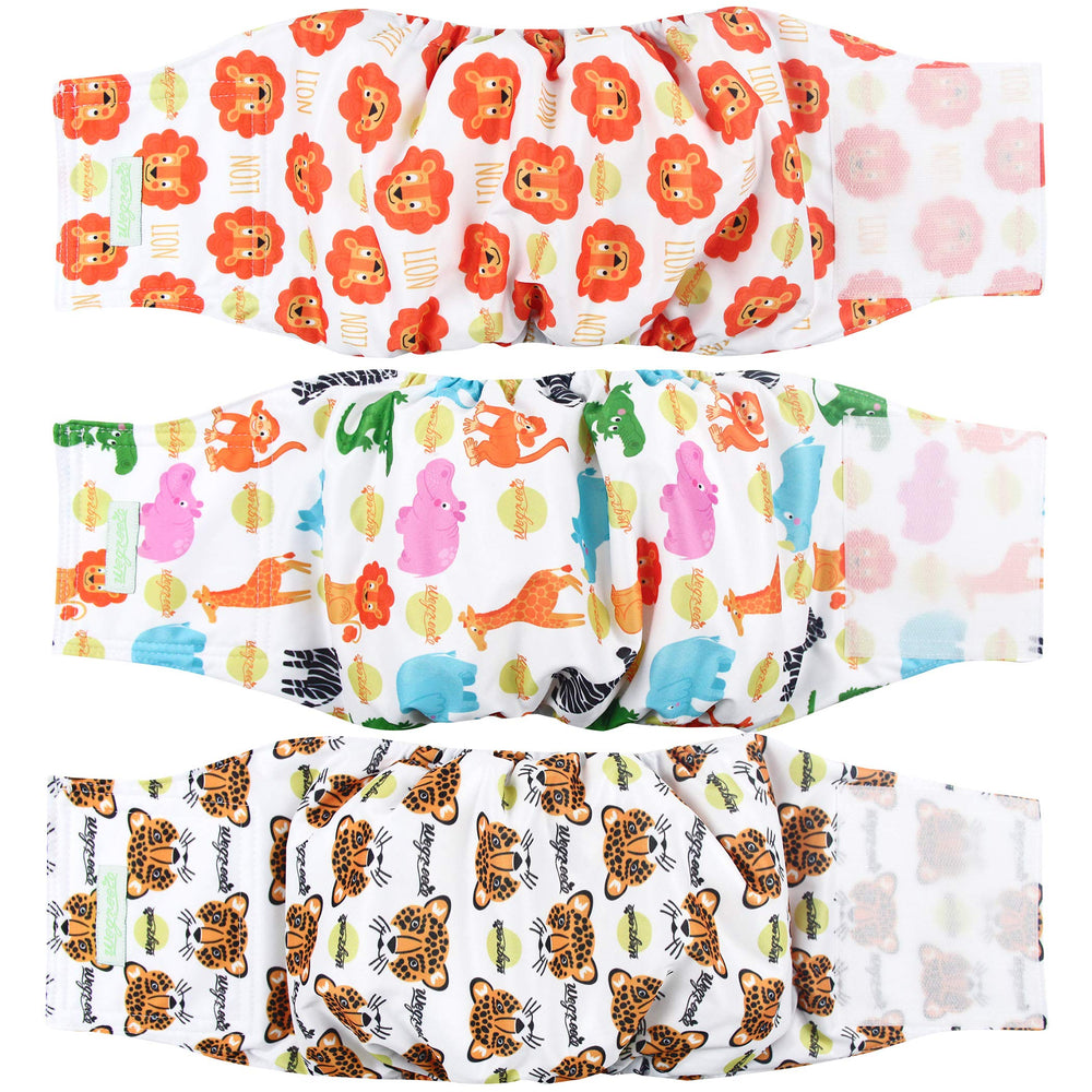 wegreeco washable male dog belly band in magic pattern for small dogs.