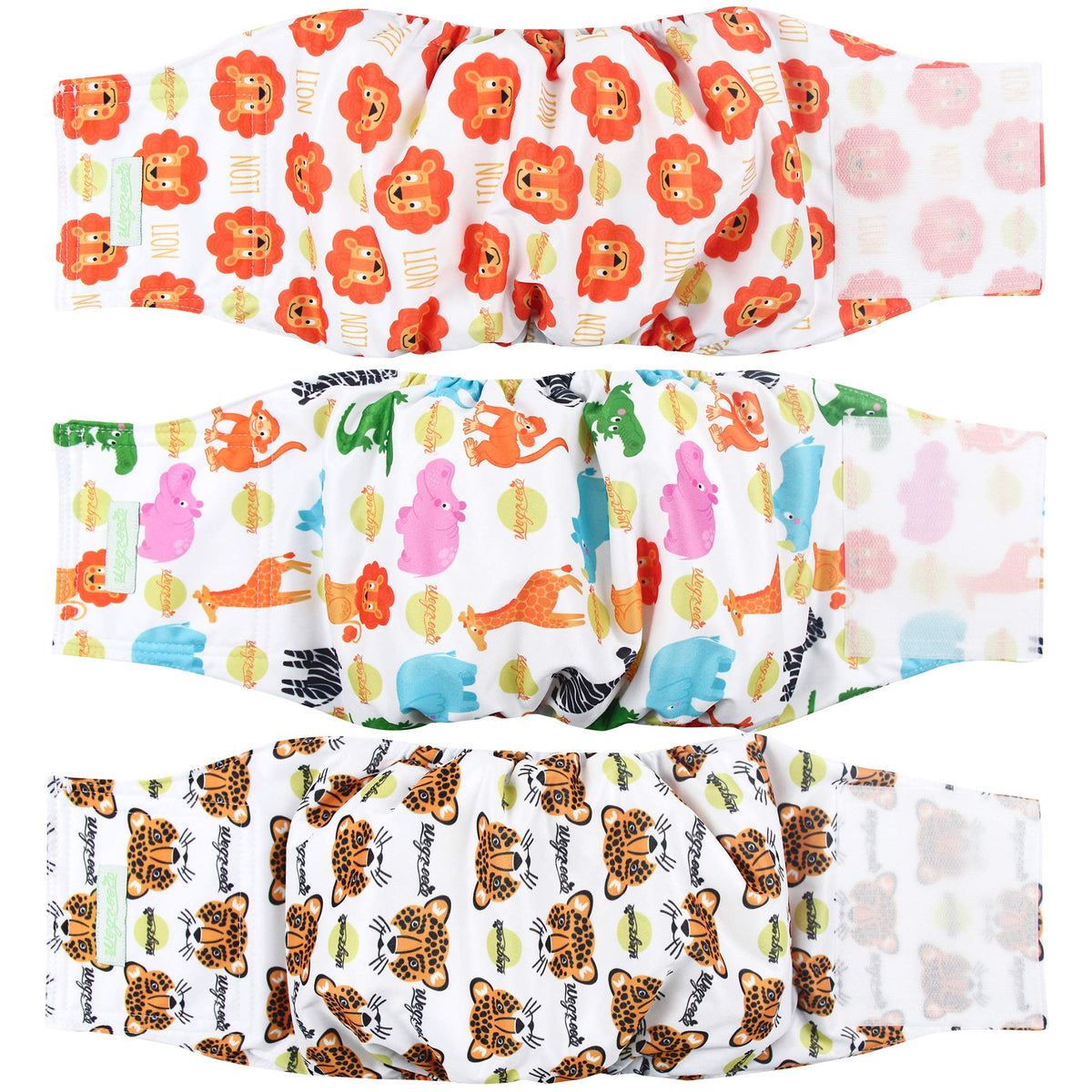 wegreeco washable male dog belly band in magic pattern for small dogs.