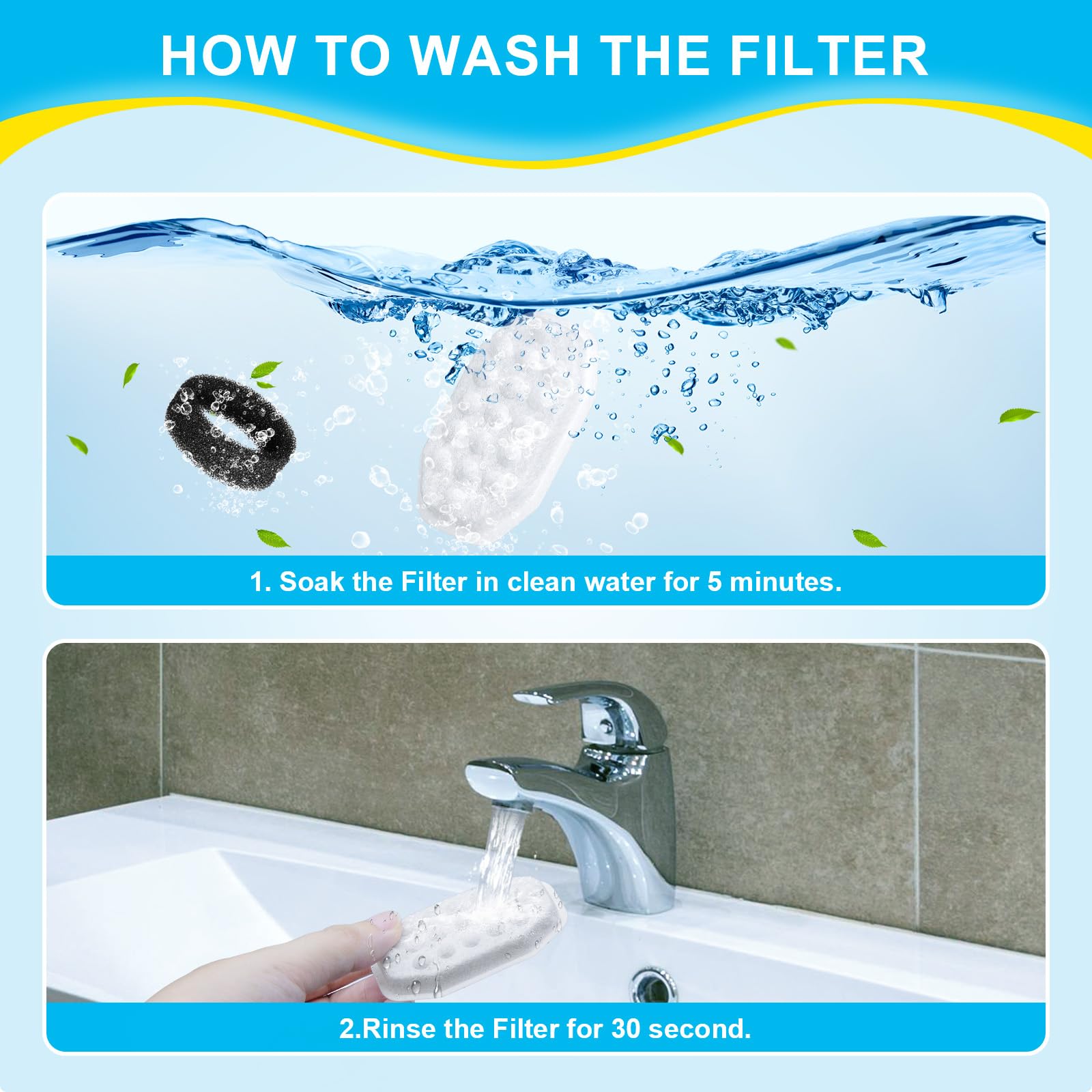 WEIKEY activated carbon filter close-up for odor reduction and taste improvement