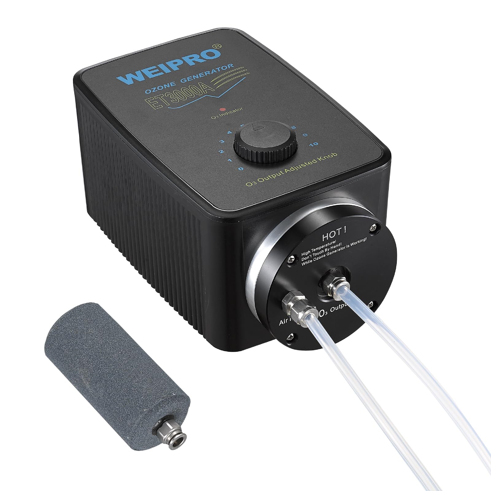 Weipro Ozonizer ET3000A front view highlighting compact design for easy installation and efficient aeration.