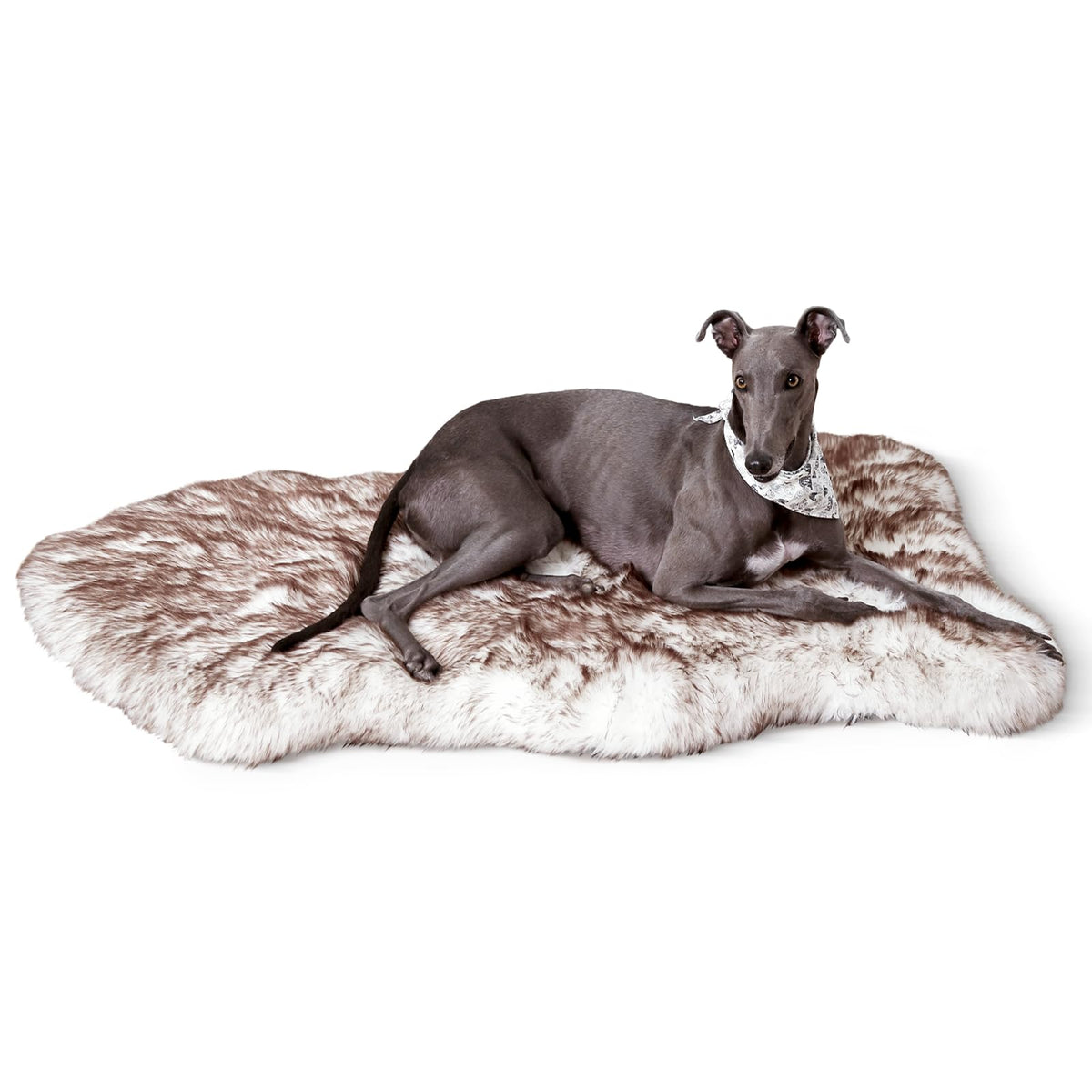 Welfibr Christmas luxury fluffy dog bed full view shows a spacious retreat for medium to large dogs.