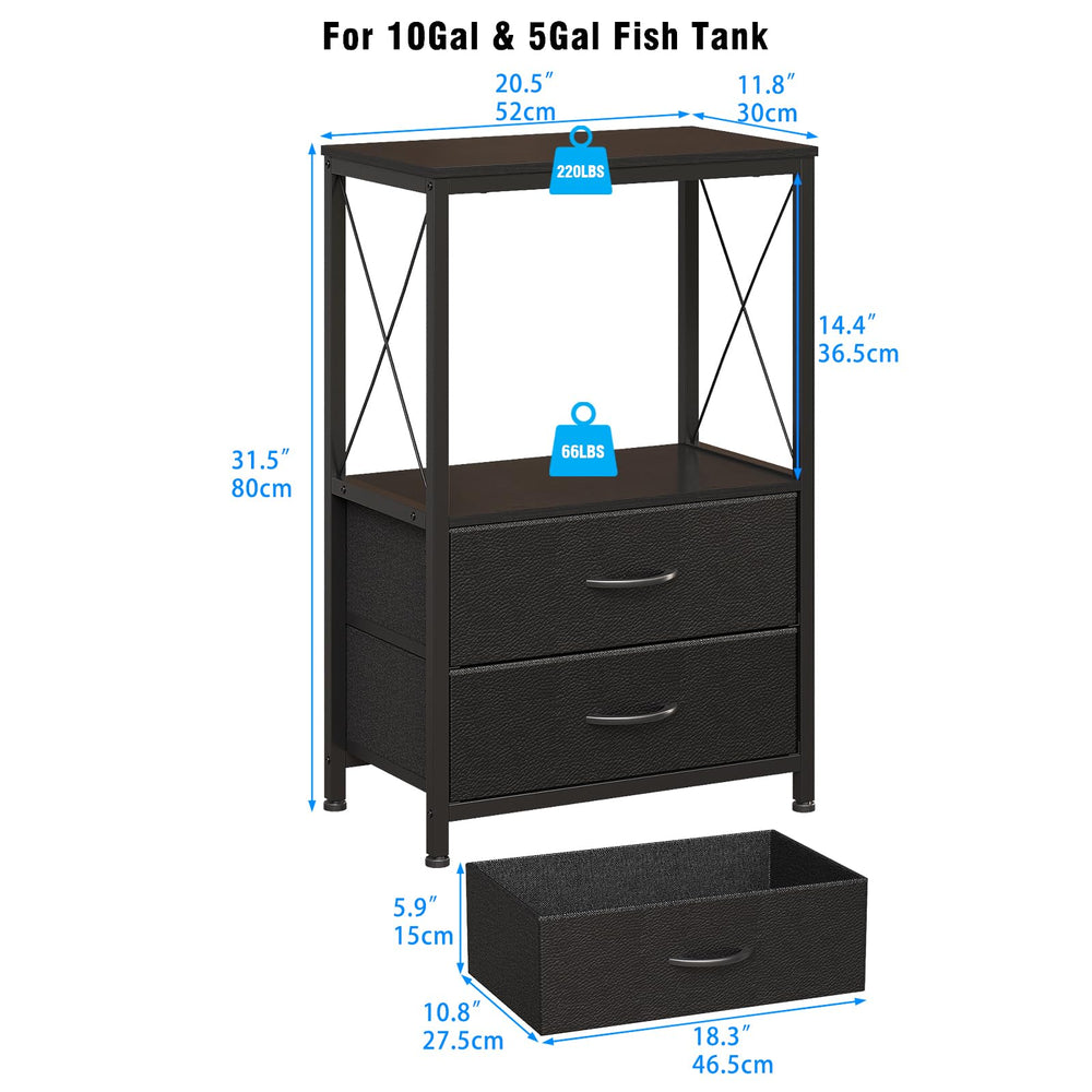 Welfuturer aquarium stand dimensions 20.5 x 11.8 x 31.5 inches
