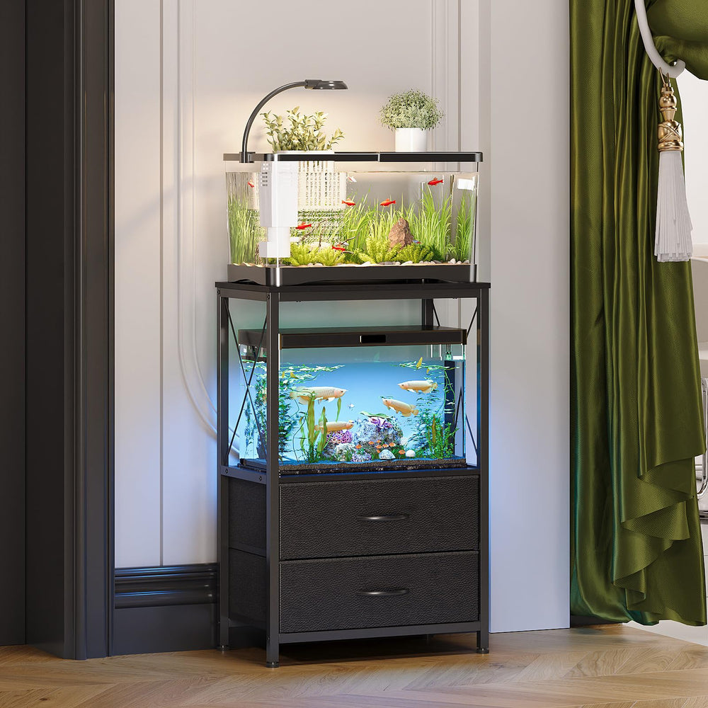 Welfuturer aquarium stand ideal for home office or living room setups