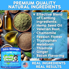 Well Loved Calming Chews hemp oil ingredient supports natural mood balance