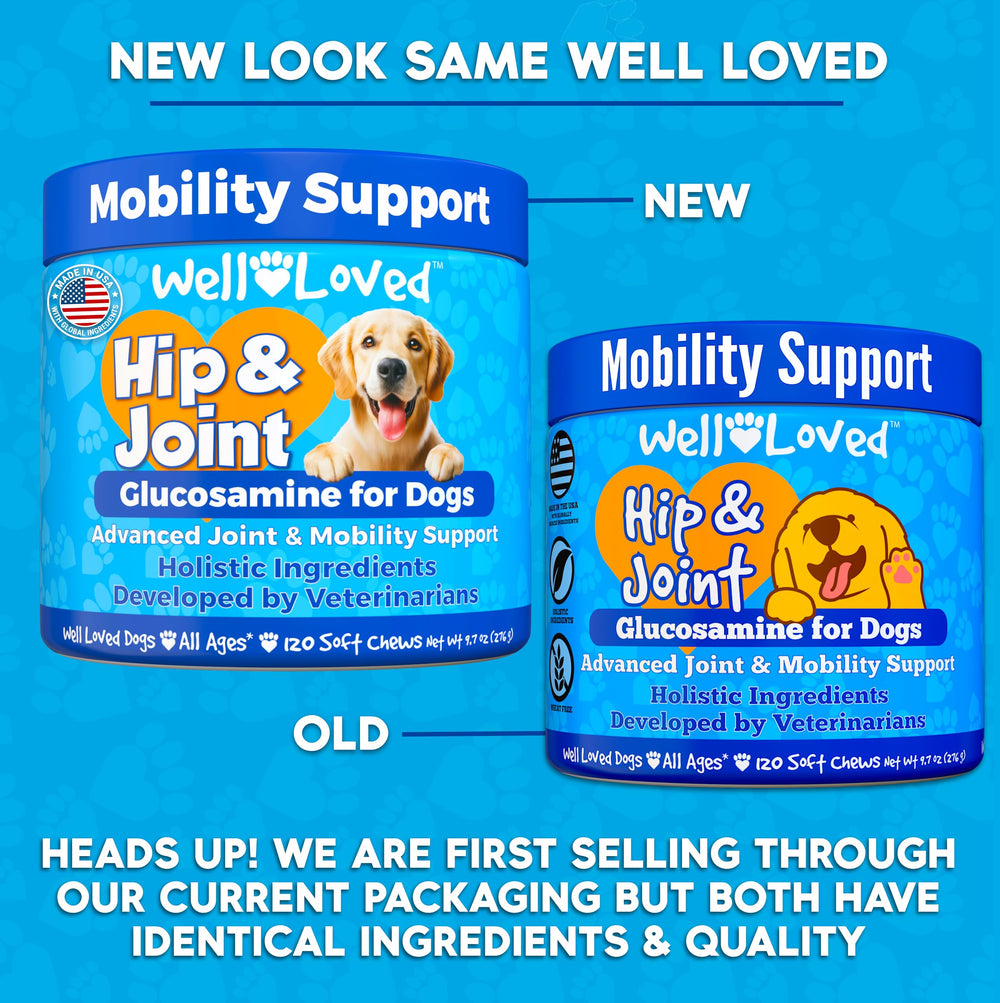 Well Loved dog glucosamine chews large-breed friendly texture.