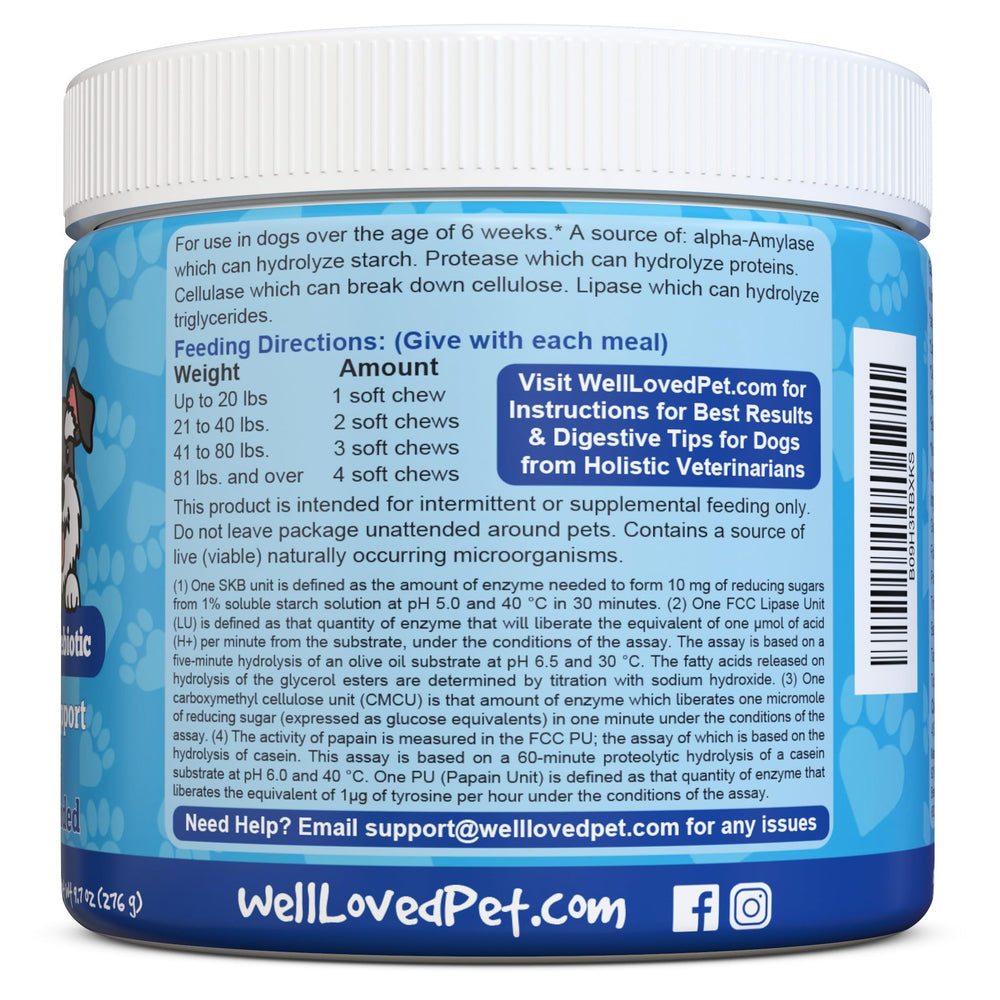 Well Loved Probiotics dog gas-relief scene conveys comfort after meals