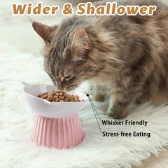 Wellbro cat bowl microwave and dishwasher safe for easy cleaning