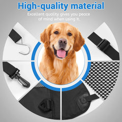 Wellbro dog car barrier side installation highlights quick, adjustable fit in most cars.